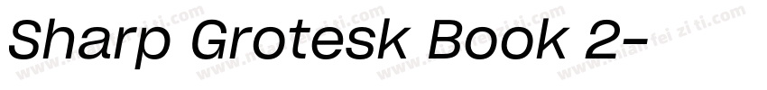 Sharp Grotesk Book 2字体转换
